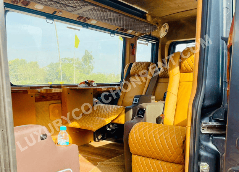 9+1 seater premium force urbania van with 1x1 modified seats on rent in delhi